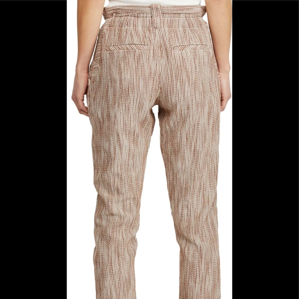 Free People Light at Sunrise High Waisted Vertical Stripped Pant Caraway-Cream - Picture 3 of 7